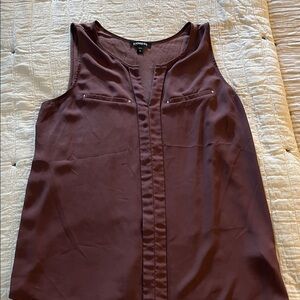 Express Women's Sleeveless Blouse - Dark Brown